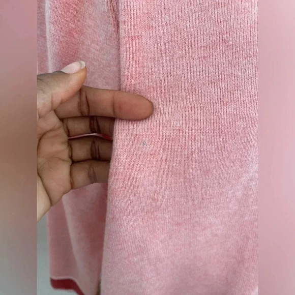 Tuckernuck Lauren Two Tone Pink Cotton & Wool Cardigan Sweater in Size X- Small - Picture 4 of 8